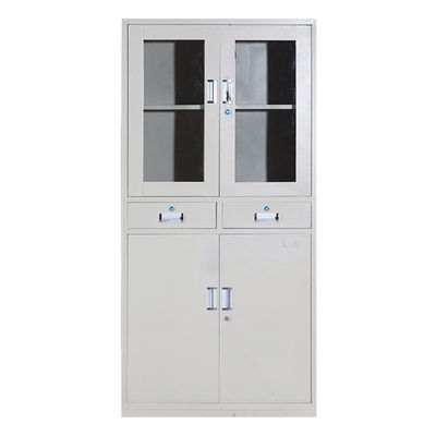 Middle 2-Drawers Swing Door Steel Storage Cabinet Metal Office Furniture Metal Storage Cupboard