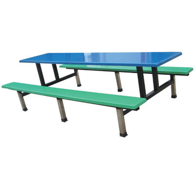 Custom made steel office furniture dining table with plastic chair in school canteen