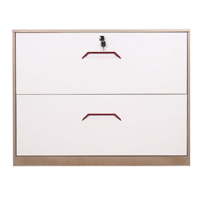 Customized steel office furniture heavy-duty ball bearing sliding 2-layer horizontal document drawer