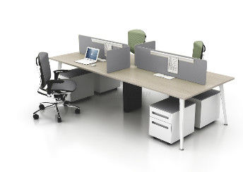 Commercial 4 Person Workstation Desk , Fireproof steel Office Depot Desks