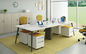Commercial 4 Person Workstation Desk , Fireproof steel Office Depot Desks