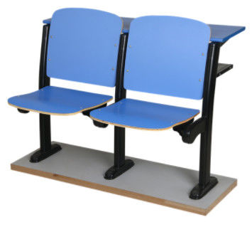 Fixed Lecture Chairs With Writing Tablets , Classroom Furniture For Reading