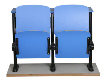 Fixed Lecture Chairs With Writing Tablets , Classroom Furniture For Reading