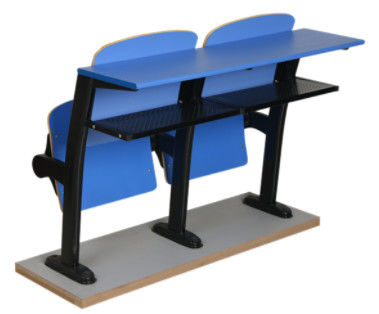 Fixed Lecture Chairs With Writing Tablets , Classroom Furniture For Reading