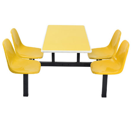 Durable backrest seat table school restaurant canteen steel office furniture