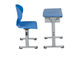 Blue Single Student Desk And Chair Set , Classroom Child Writing Table School Furniture
