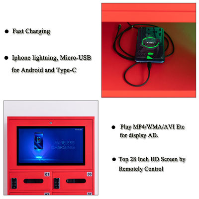 Electronic Cell Phone Storage Cabinet Lcd Screen Fireproof For Staff Deposit