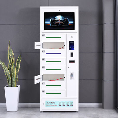 8 Bay Cell Phone Charging Lockers , Fingerprint Lock Phone Charging Station Kiosk