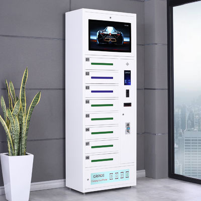 8 Bay Cell Phone Charging Lockers , Fingerprint Lock Phone Charging Station Kiosk