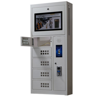 5V / 2.1A Multi Plug Cell Phone Storage Cabinet Touch Ads Screen Hotel Use