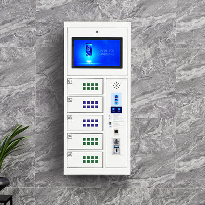 5 Doors 3 In 1 Usb Cable Phone Charging Station Locker For Restaurant Wall Munted