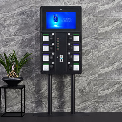 Pad Lock Kiosk Machine For Cell Phones , Stable Wall Mounted Phone Charging Station