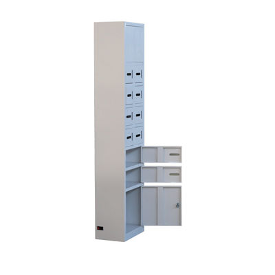 20 Doors Cell Phone Charging Cabinet Mobile Phone Locker Vertical Type Light Grey