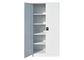 Full Height Steel Door Foldable Storage Cabinets No Tools To Assemble White Color