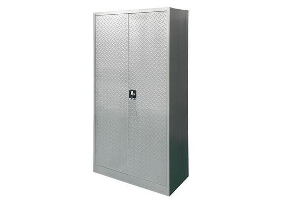 Rivet Like Doors Folding Wardrobe Closet  Double Doors Metal Cupboard With Lock