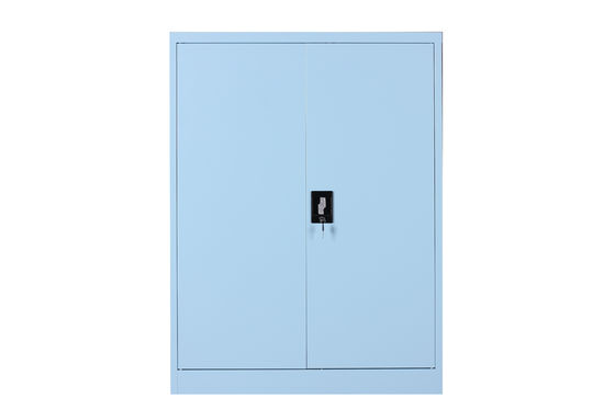 Solid Doors Blue Storage Cabinets , 2 Shelves Keyed Metal Storage Furniture