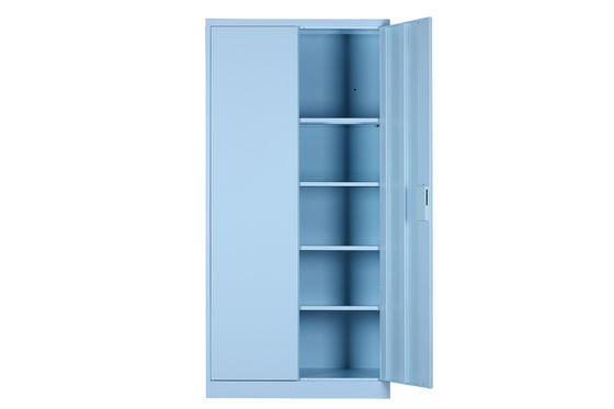 Steel Cupboards Cabinet Foldable Storage Cabinets 36 &quot; W X 20 &quot; D X 74 &quot; H Size Sky Blue Color