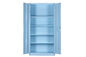 Steel Cupboards Cabinet Foldable Storage Cabinets 36 &quot; W X 20 &quot; D X 74 &quot; H Size Sky Blue Color