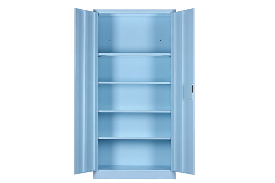 Steel Cupboards Cabinet Foldable Storage Cabinets 36 &quot; W X 20 &quot; D X 74 &quot; H Size Sky Blue Color