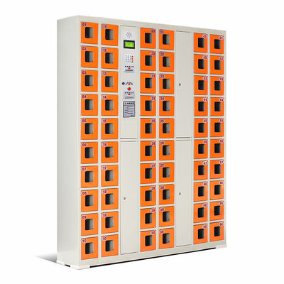 Stable 60 Doors Commercial Cell Phone Charging Station With Window Eletro Static Painting