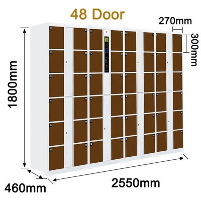 Digital Fingerprint Safe Locker , 48 Door 0.5 - 1.2mm Security Safe Locker