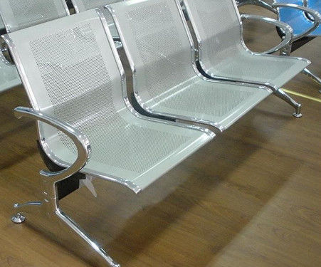 Office chair stainless steel leg office furniture public 3 hospitals  waiting chair of waiting company