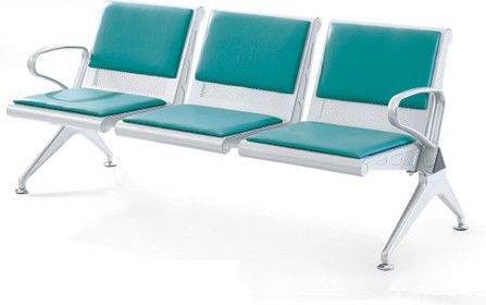 Office chair stainless steel leg office furniture public 3 hospitals  waiting chair of waiting company