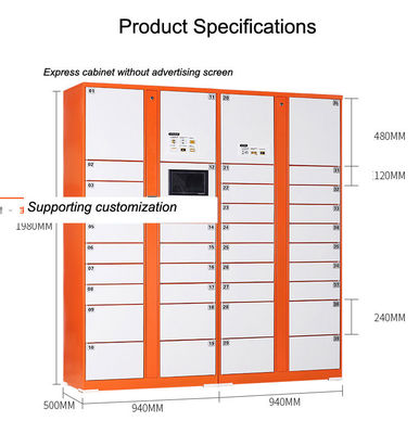 Intelligent Automated Parcel Lockers , Ads Screen Smart Package Lockers