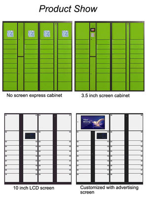 Intelligent Automated Parcel Lockers , Ads Screen Smart Package Lockers