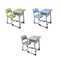 Study Table And Chair Set 760*650*450mm Steel School Furniture