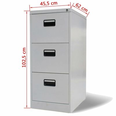 Adjustable Suspension Slats 3 Drawer Vertical Steel Filing Cabinet