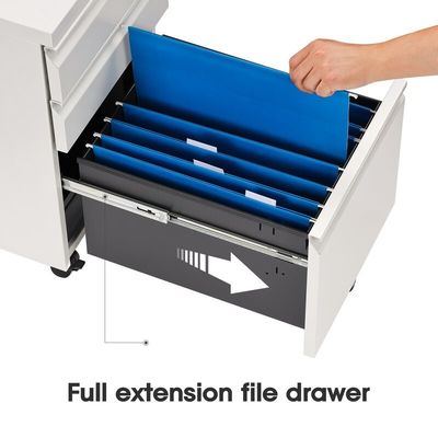 Three Drawer Mobile Thick 1.2mm Vertical File Cabinet