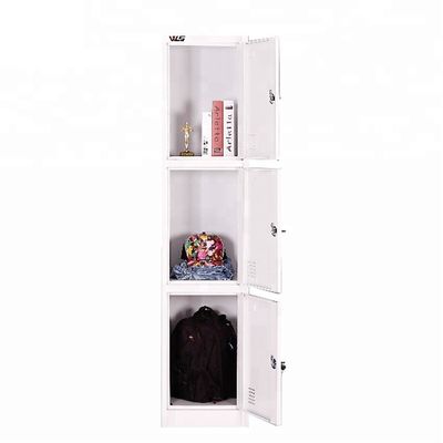 Three Tier Door Metal Steel Lockers For Home Company Staff Students