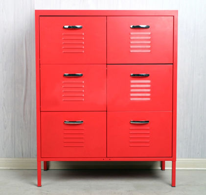 Bedroom Chest Furniture 6 Drawer H1015MM Steel Storage Cabinet