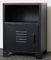 Single Door Black Night Stand Thick 0.6mm Steel Storage Cabinet