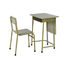 Steel School Furniture For Classroom Student Study Table Metal Desk And Chair Child Reading Table