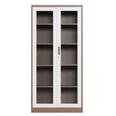 Glass Swing Door H1850 Steel Lateral Filing Cabinet Steel Display Cabinet KD Structure