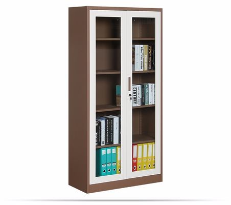 Glass Swing Door H1850 Steel Lateral Filing Cabinet Steel Display Cabinet KD Structure