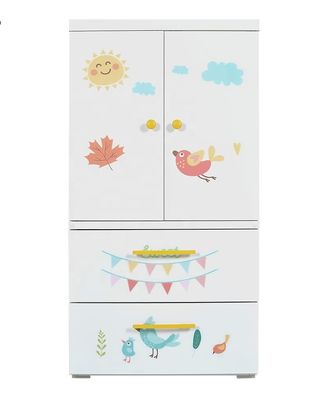 Metal Steel Home Furniture Smart Picture Design Children Wardrobe Cabinet For Kids